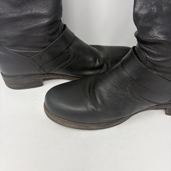 Frye Veronica Slouch Boots tall black leather 10 women's - Picture 9 of 16
